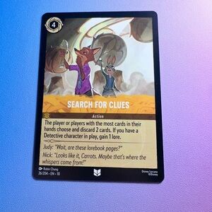 search for clues [zootopia] - 26/204 (uncommon) — lorcana: whispers in the well